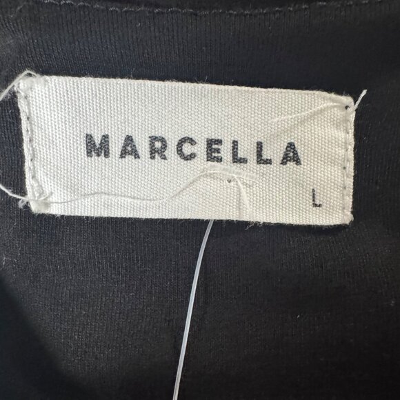 Marcella Maxi Dress Solid Black Sleeveless Twist Back Scoop Neck Pullover Size L - Picture 6 of 11